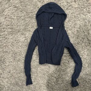Brandy Melville Navy Blue Zip up hoodie